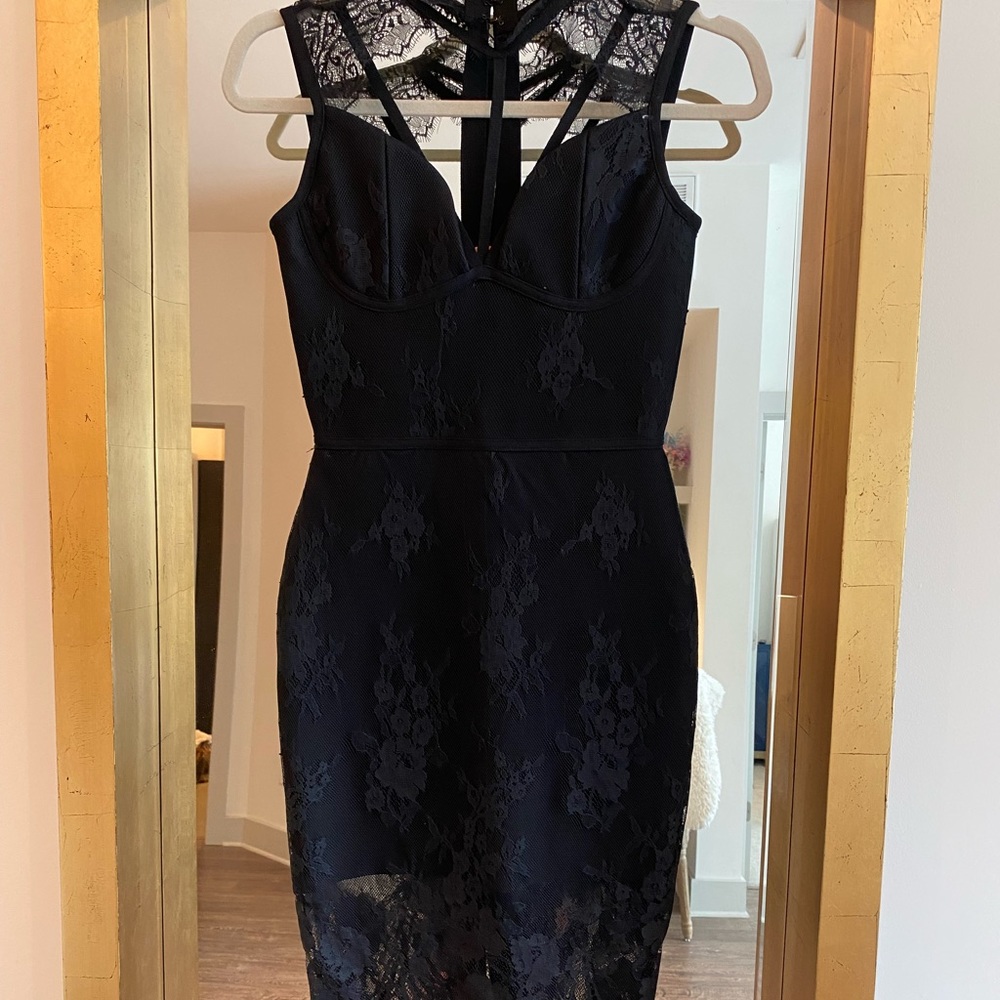 Black lace dress